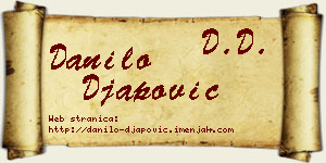 Danilo Đapović vizit kartica